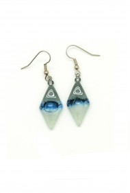 Diamond Shape Glass Earrings